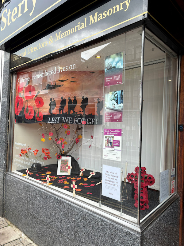 Remembrance window display