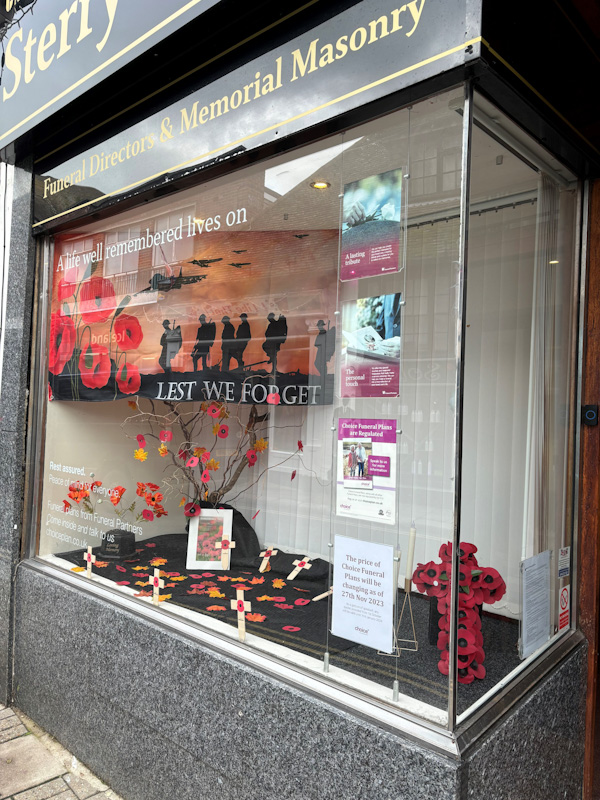 Remembrance window display